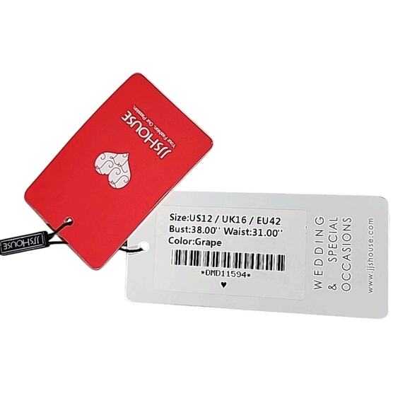 JJs House Cocktail Ruched Dress 12 Scoop A-line Knee Length Wedding Prom Formal - Picture 6 of 8